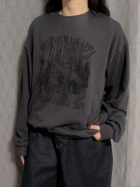 Oversized Graphic Long-Sleeve Shirt